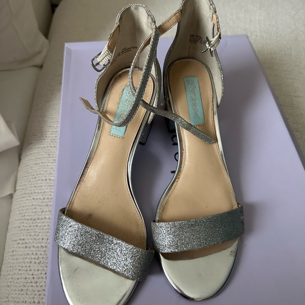 Silver Glitter Women's Sandals Betsy